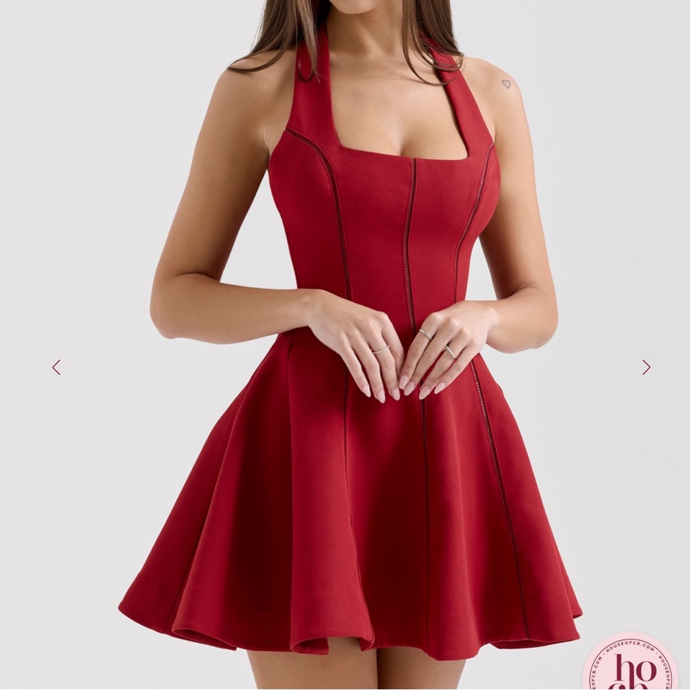 House of CB Halter Red Dress